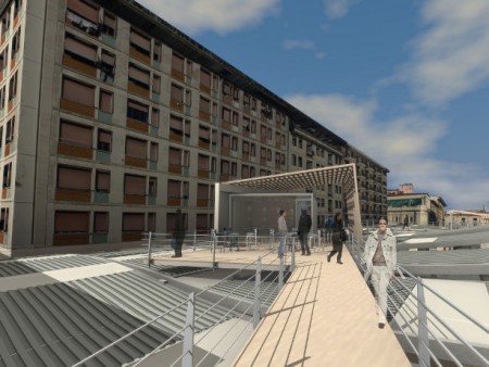 Concorso di idee "pensiamo in grande" Comune di Livorno. Riqualificazione area mercati centrali. Progetto Sergio Bini, Piercarlo Bacci, Gerardo Bacci, Simone Prex - 2011